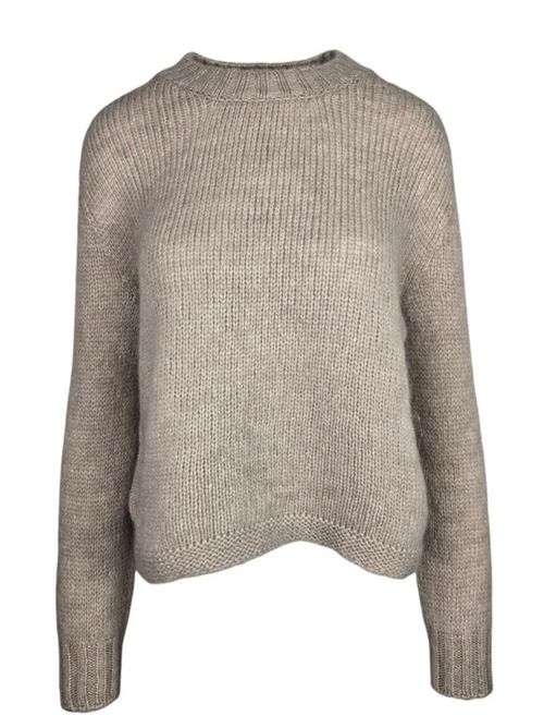 maglia donna in alpaca mastice A rovescio | 1800/9061